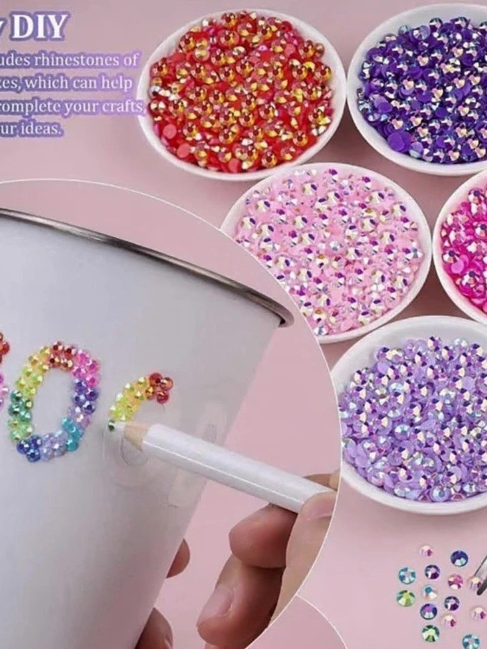 DIY Multicolor Rhinestone Craft Kit NWT - Picture 2 of 4